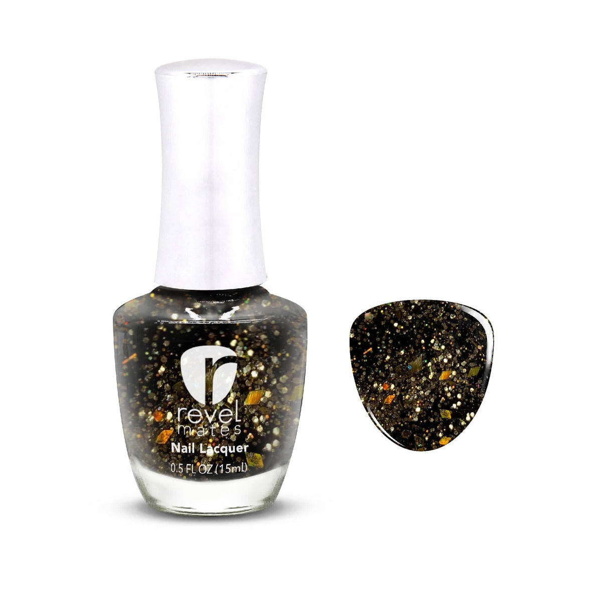 Discover the Best Deals Shop D643 Flapper Black Glitter Nail Polish Revel  Nail today